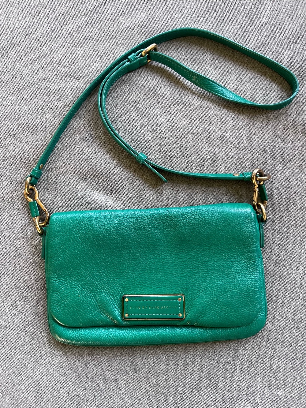 Marc by Marc Jacobs Green Pebbled Leather Crossbody